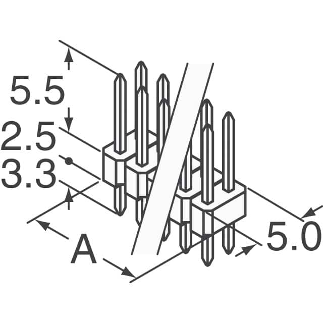 961216-6404-AR 3M  Headers Male Pins
